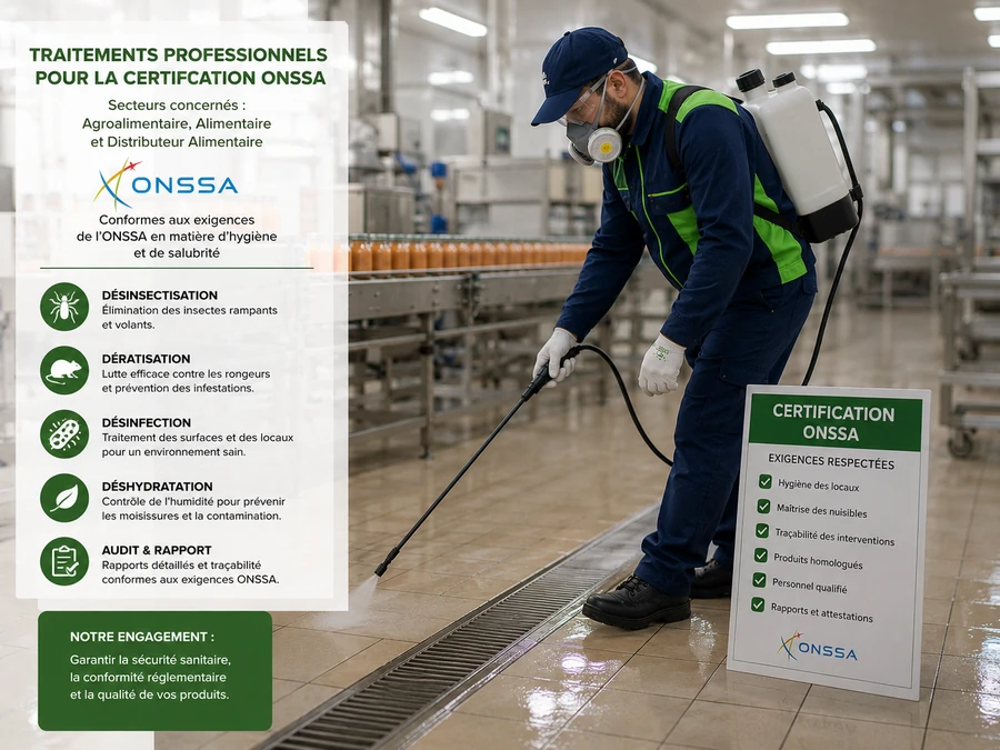 Certification ONSSA agroalimentaire à Marrakech - DERPEST SOLUTIONS